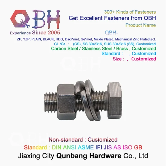 Qbh DIN931 DIN933 Hex Head Bolt Hexagon Bolt